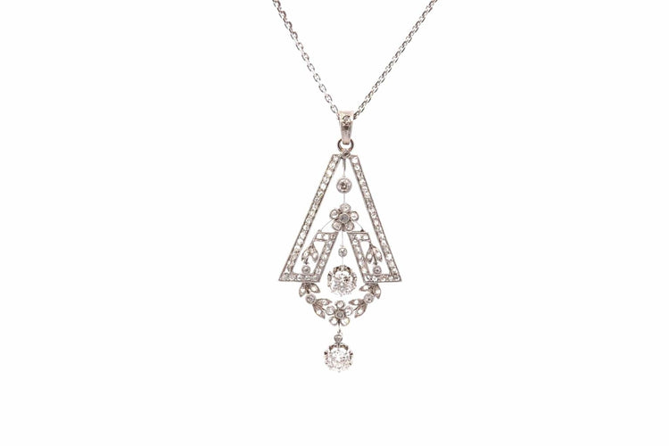 Collier Collier pendentif Art déco en diamants 58 Facettes 26251