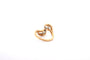 Bague 57 Bague Toi et Moi vintage en or jaune, platine et diamants 58 Facettes 26269