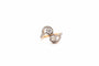 Bague 57 Bague Toi et Moi vintage en or jaune, platine et diamants 58 Facettes 26269