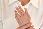 Bague 57 Bague Toi et Moi vintage en or jaune, platine et diamants 58 Facettes 26269