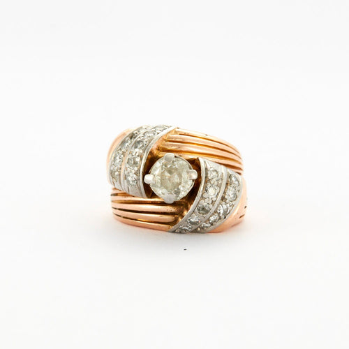 Bague 48 Bague Godronnée Diamants 58 Facettes DV0156-4