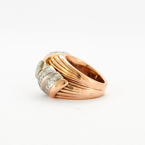 Bague 48 Bague Godronnée Diamants 58 Facettes DV0156-4