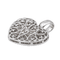 Pendentif Pendentif cœur en or blanc 18 carats et diamants 58 Facettes 2635144CN