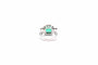 Bague 47 Bague vintage en or blanc 18k et platine, émeraude et diamants 58 Facettes 26359B-25909