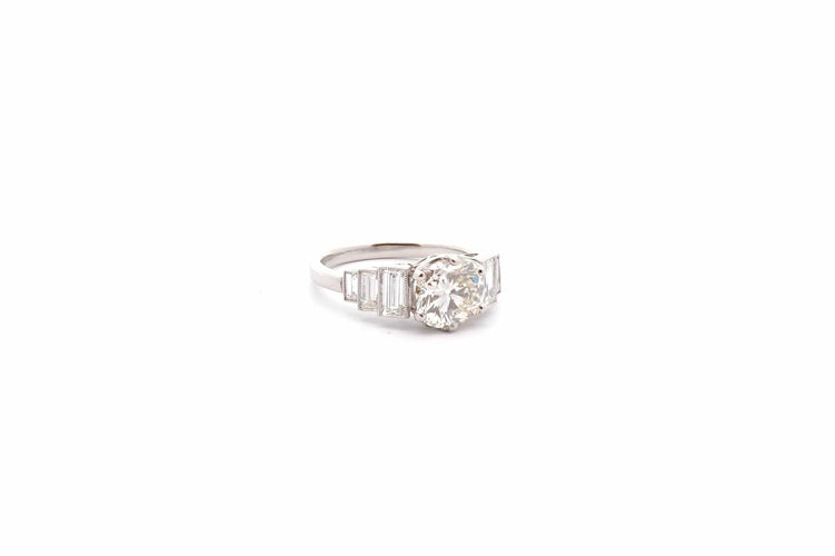 Bague 53 Bague de fiançailles en platine avec diamants 2,03 ct 58 Facettes 26472-26368