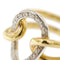Bague 57 Double bague en or jaune et or blanc 18 ct avec diamants 58 Facettes 26410