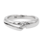 Bague 56 Bague solitaire asymétrique en or blanc 18 carats avec diamant 58 Facettes 2642318CN