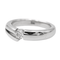 Bague 56 Bague solitaire asymétrique en or blanc 18 carats avec diamant 58 Facettes 2642318CN