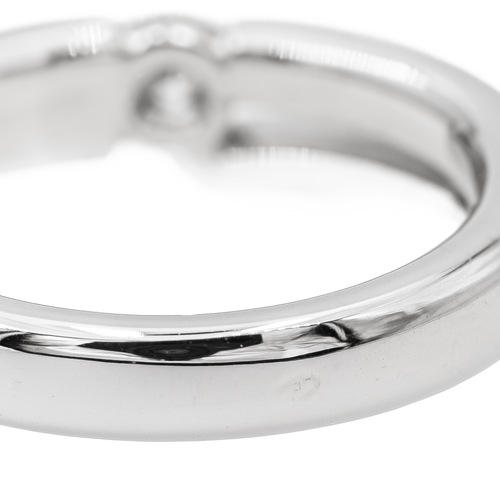 Bague 56 Bague solitaire asymétrique en or blanc 18 carats avec diamant 58 Facettes 2642318CN