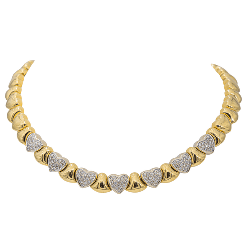 Collier Collier Ras de cou Or jaune, Or blanc Diamant 58 Facettes 2643302CN
