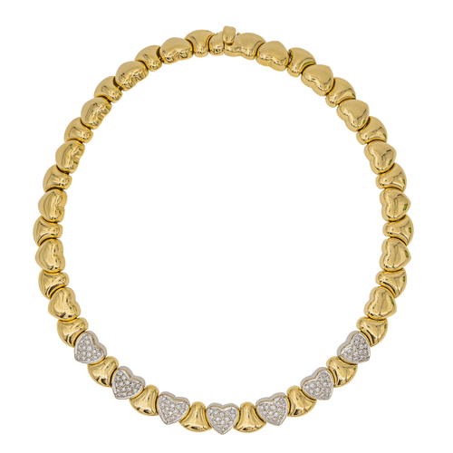 Collier Collier Ras de cou Or jaune, Or blanc Diamant 58 Facettes 2643302CN