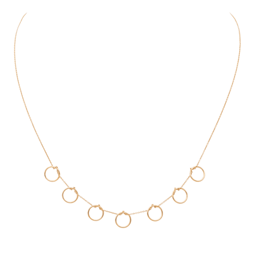 Collier Ginette NY Collier Tiny Seven Circles Or rose 58 Facettes 2646753CN