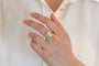 Bague 54 Bague vintage en platine et or 18k avec diamants 58 Facettes 26483-26556