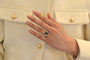Bague 55 Bague vintage en platine avec émeraude 2,65 ct et diamants 58 Facettes 26487-26573