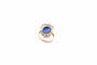 Bague 53.5 Bague saphir de Ceylan 6,44 ct et diamants en or jaune 18k 58 Facettes 26493-26341A