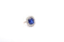 Bague 53.5 Bague saphir de Ceylan 6,44 ct et diamants en or jaune 18k 58 Facettes 26493-26341A