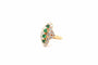 Bague 53 Bague vintage en or jaune 18k avec émeraudes et diamants 58 Facettes 26525dv