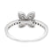 Bague 45 Bague fleur pavée de diamants en or blanc 18 carats 58 Facettes 2653077CN