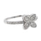 Bague 45 Bague fleur pavée de diamants en or blanc 18 carats 58 Facettes 2653077CN