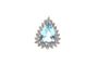 Pendentif Pendentif vintage en platine avec aigue-marine et diamants 58 Facettes 26538
