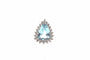 Pendentif Pendentif vintage en platine avec aigue-marine et diamants 58 Facettes 26538