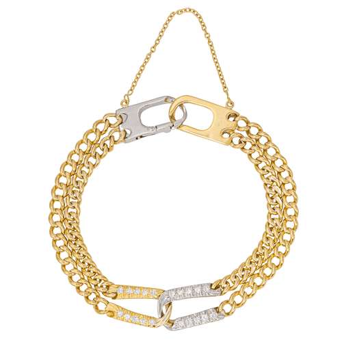 Bracelet Bracelet Or jaune, Or blanc Diamant 58 Facettes 2659044CN