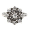 Bague 55.5 Bague en or blanc 18 carats sertie de diamants taille ancienne 58 Facettes 2663489CN