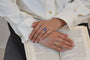 Bague 54 Bague en or blanc 18k avec saphir de Ceylan 7 ct et diamants 58 Facettes 26639-26793