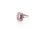 Bague 53 Bague vintage en platine au saphir rose et diamants 58 Facettes 26641-27260