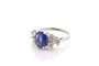 Bague 51.5 Bague saphir 2,04 ct et diamants en or blanc 18k 58 Facettes 26648-27094