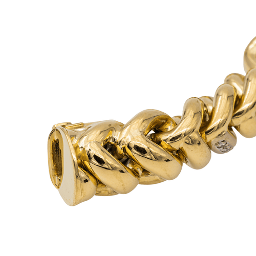 Bracelet Bracelet en or jaune et blanc 18 carats serti de diamants 58 Facettes 2666010CN