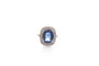 Bague 53 Bague vintage en platine au saphir de Ceylan et diamants 58 Facettes 26678-23337