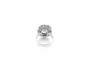 Bague 53 Bague vintage en platine au saphir de Ceylan et diamants 58 Facettes 26678-23337
