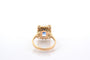 Bague 52 Bague en or 18k au saphir de Ceylan 2,57 ct et diamants 58 Facettes 26682-27487