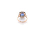 Bague 54 Bague saphir de Ceylan 5,43 ct et diamants en platine et or 18k 58 Facettes 26690-26486