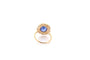 Bague 53 Bague style vintage en platine et or 18k, saphir 3,40 ct et diamants 58 Facettes 26609-26691