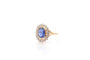 Bague 53 Bague style vintage en platine et or 18k, saphir 3,40 ct et diamants 58 Facettes 26609-26691
