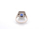 Bague 53 Bague vintage en platine au saphir de Ceylan 2,15 ct et diamants 58 Facettes 26693-27261