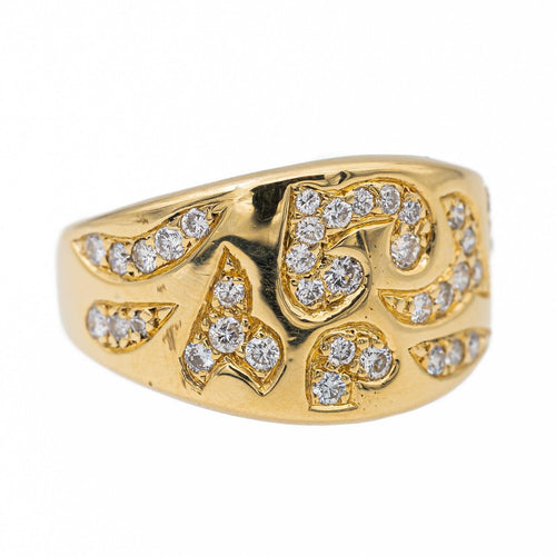 Bague 53 Bague bandeau en or jaune 18 carats et diamants 58 Facettes 2669457CN