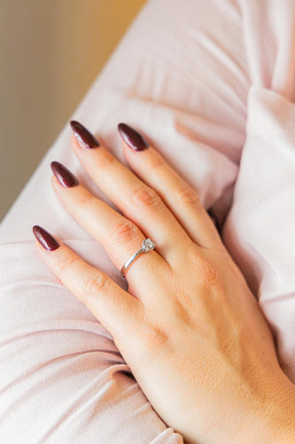 Bague 53 Bague Solitaire Or blanc Diamant 58 Facettes 2673349CN