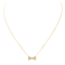 Collier Collier pendentif nœud en or jaune et or blanc 18 carats, diamants 58 Facettes 2673750CN