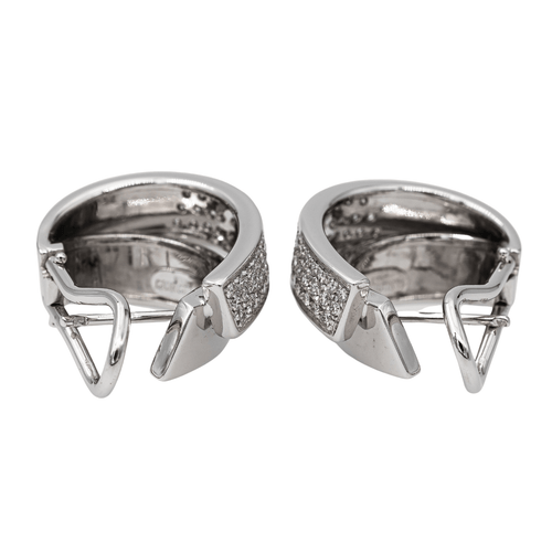Boucles d'oreilles Giorgio Visconti - Boucles d’oreilles en or blanc et diamants 58 Facettes 2673929CN