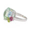 Bague 47 Bague  Cocktail Or blanc Béryl, Aigue marine, Tourmaline 58 Facettes 2673930CN