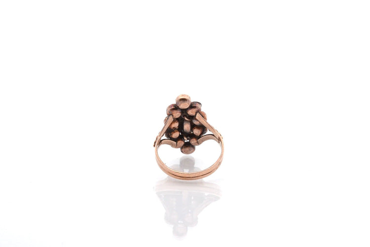 Bague 52 Bague ancienne en or jaune 18k et grenats 58 Facettes 26753