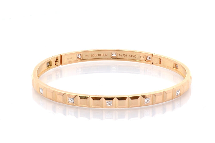 Bracelet Boucheron Quatre Clou de Paris - Bracelet en or jaune 18k et diamants 58 Facettes 26758dv