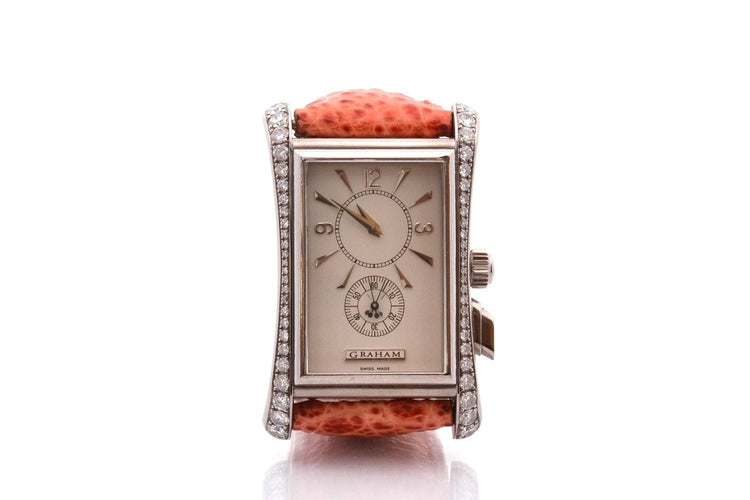 Montre Graham Chrono Sprint - Montre en or blanc 18k et diamants 58 Facettes 26765dv