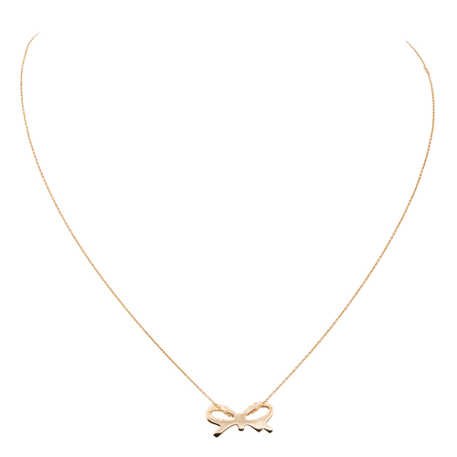 Collier Ginette NY Mini Bow - Collier pendentif en or rose 58 Facettes 2678581CN