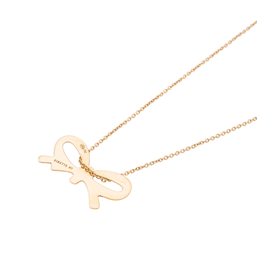 Collier Ginette NY Collier Pendentif Mini bow Or rose 58 Facettes 2678581CN