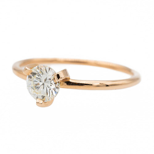 Bague 52 Ginette NY Bague Solitaire Be Mine Maria Large Engagement Ring Or rose Diamant 58 Facettes 2678594CN