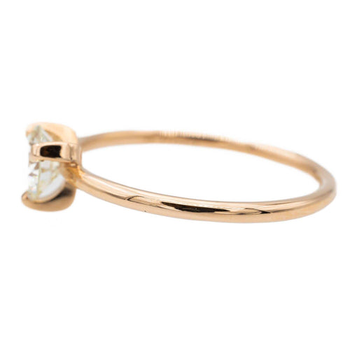 Bague 52 Ginette NY Bague Solitaire Be Mine Maria Large Engagement Ring Or rose Diamant 58 Facettes 2678594CN